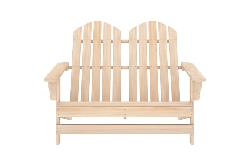 2-personers Adirondack-havestol massivt grantræ - Havemøbler - Havestole - Solstole - Dækstol