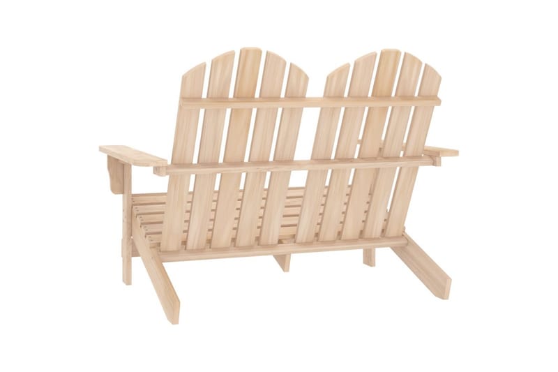 2-personers Adirondack-havestol massivt grantræ - Havemøbler - Havestole - Solstole - Dækstol