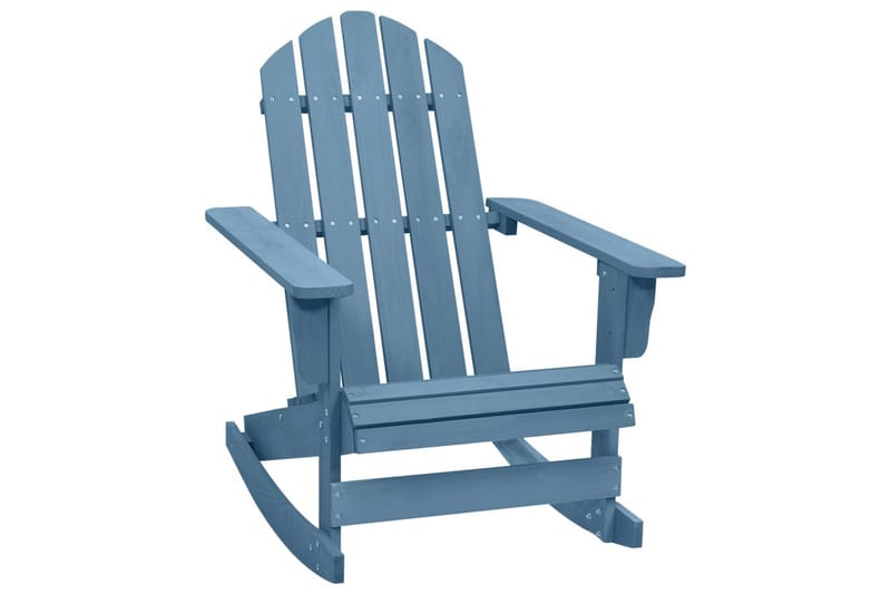 Adirondack-gyngestol massivt grantræ blå - Blå - Havemøbler - Havestole - Solstole - Dækstol