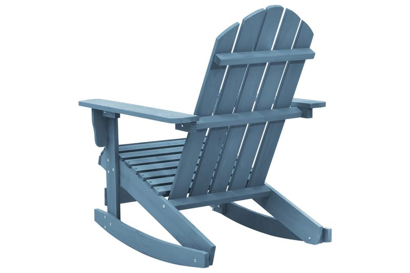 Adirondack-gyngestol massivt grantræ blå - Blå - Havemøbler - Havestole - Solstole - Dækstol
