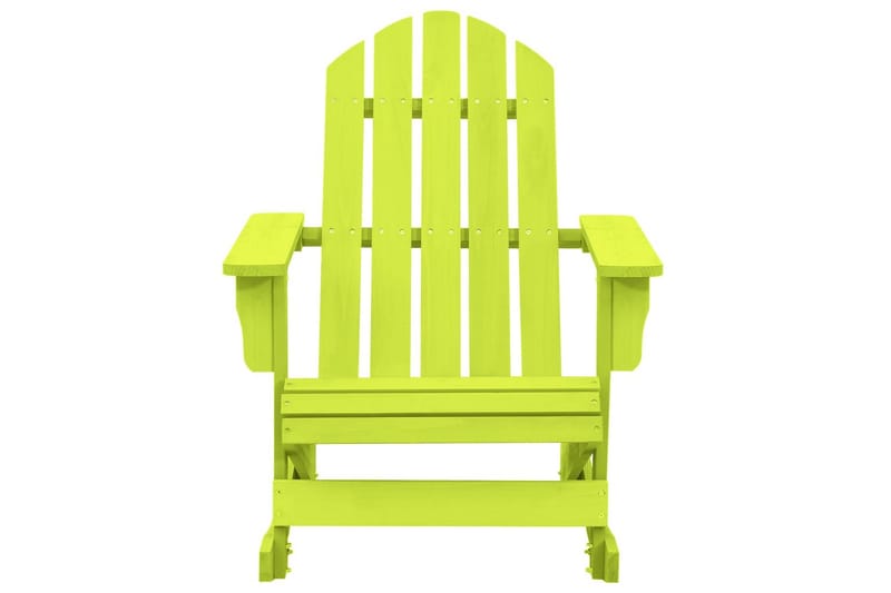 Adirondack-gyngestol massivt grantræ grøn - Grøn - Havemøbler - Havestole - Solstole - Dækstol