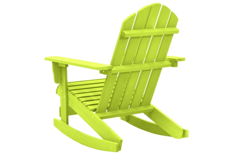 Adirondack-gyngestol massivt grantræ grøn - Grøn - Havemøbler - Havestole - Solstole - Dækstol
