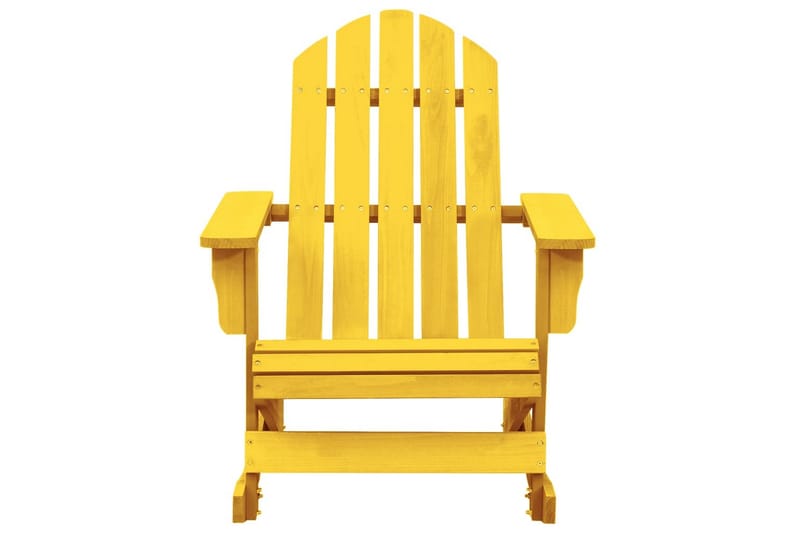 Adirondack-gyngestol massivt grantræ gul - Gul - Havemøbler - Havestole - Solstole - Dækstol