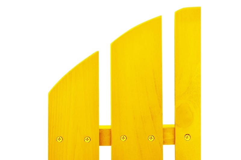 Adirondack-gyngestol massivt grantræ gul - Gul - Havemøbler - Havestole - Solstole - Dækstol