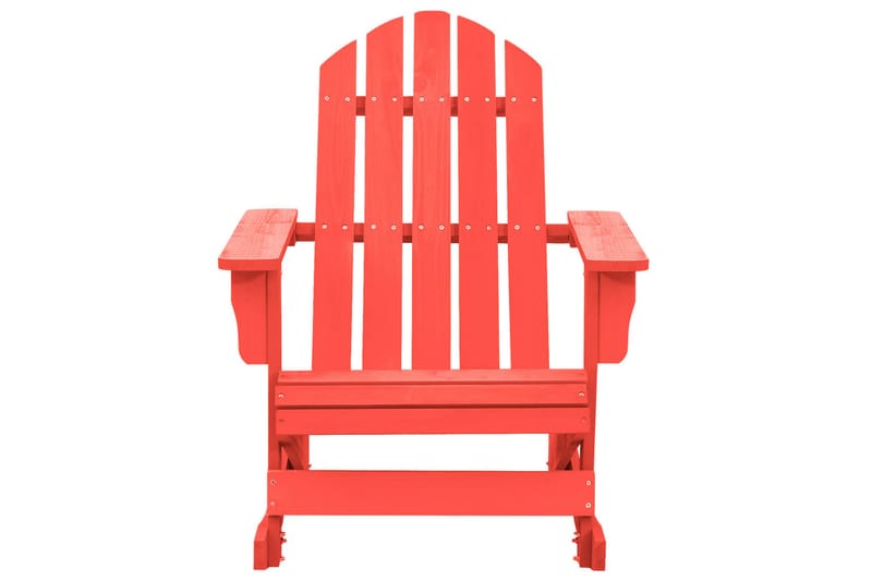 Adirondack-gyngestol massivt grantræ rød - Rød - Havemøbler - Havestole - Solstole - Dækstol