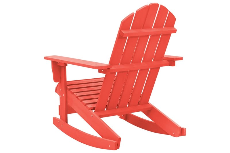 Adirondack-gyngestol massivt grantræ rød - Rød - Havemøbler - Havestole - Solstole - Dækstol