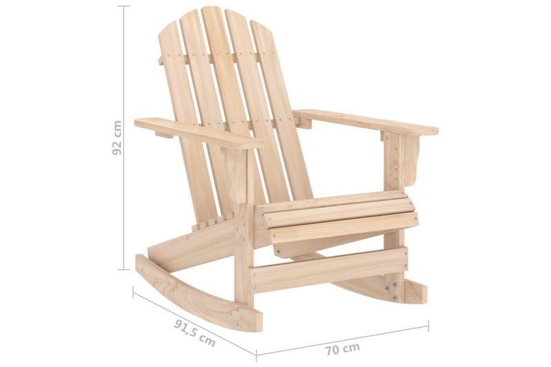 Adirondack-gyngestol massivt grantræ - Havemøbler - Havestole - Solstole - Dækstol
