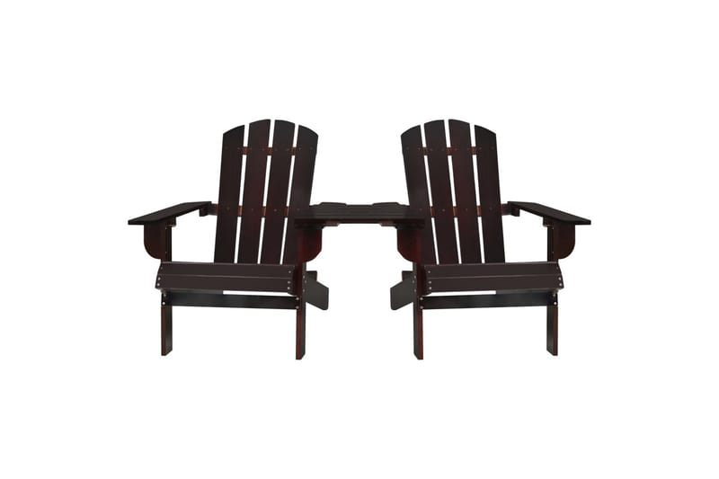 Adirondack-Havestol Massivt Fyrretræ Brun - Havemøbler - Havestole - Solstole - Dækstol