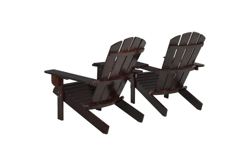 Adirondack-Havestol Massivt Fyrretræ Brun - Havemøbler - Havestole - Solstole - Dækstol