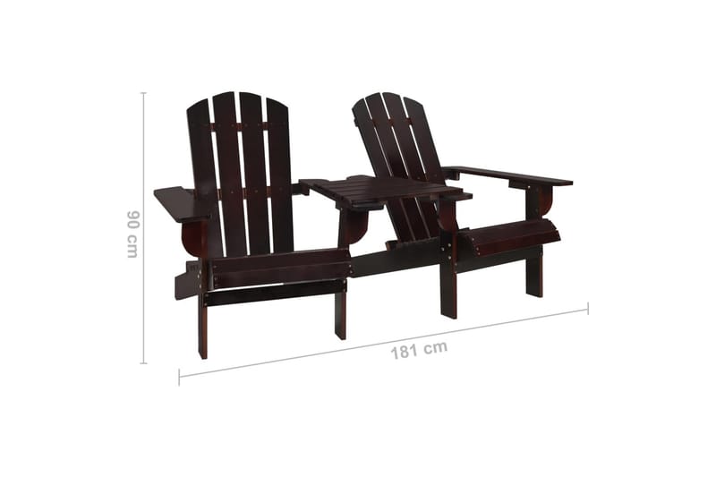Adirondack-Havestol Massivt Fyrretræ Brun - Havemøbler - Havestole - Solstole - Dækstol