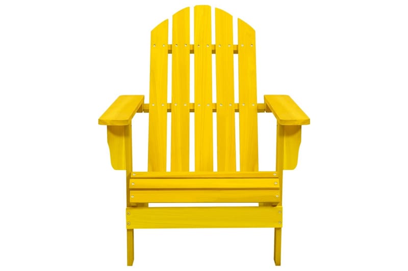 Adirondack-havestol massivt fyrretræ gul - Gul - Havemøbler - Havestole - Solstole - Dækstol