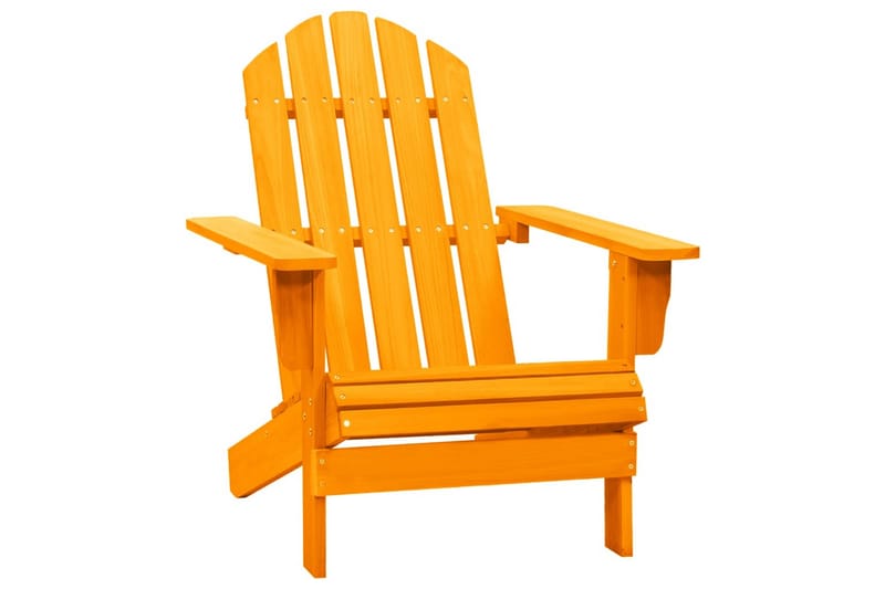 Adirondack-havestol massivt fyrretræ orange - Orange - Havemøbler - Havestole - Solstole - Dækstol
