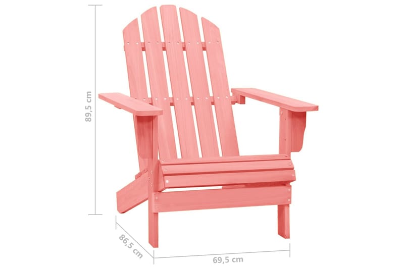 Adirondack-havestol massivt fyrretræ pink - Lyserød - Havemøbler - Havestole - Solstole - Dækstol