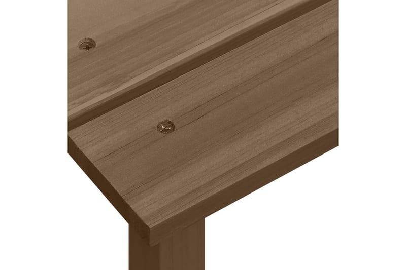Adirondack-havestol med bord massivt grantræ brun - Brun - Havemøbler - Havestole - Solstole - Dækstol