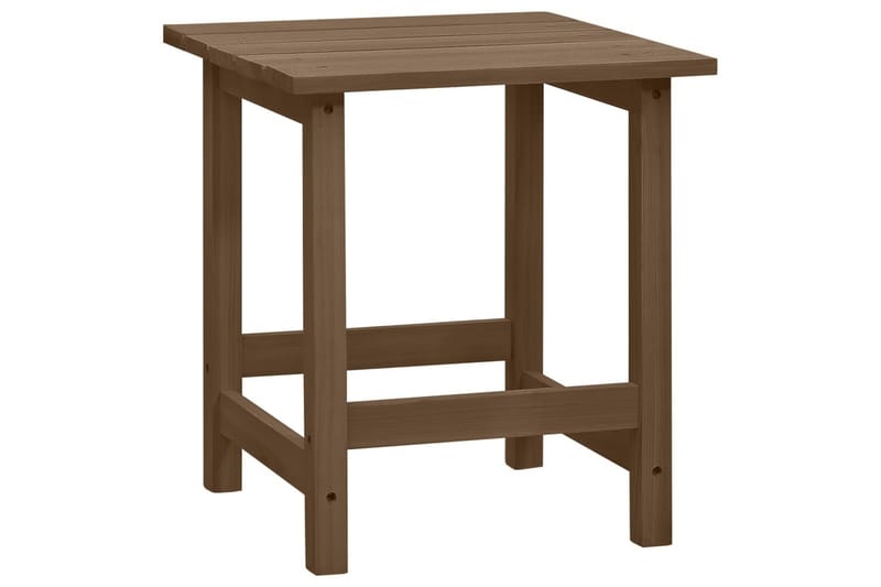Adirondack-havestol med bord massivt grantræ brun - Brun - Havemøbler - Havestole - Solstole - Dækstol
