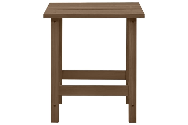 Adirondack-havestol med bord massivt grantræ brun - Brun - Havemøbler - Havestole - Solstole - Dækstol