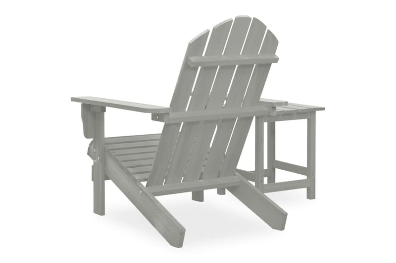 Adirondack-havestol med bord massivt grantræ grå - Grå - Havemøbler - Havestole - Solstole - Dækstol