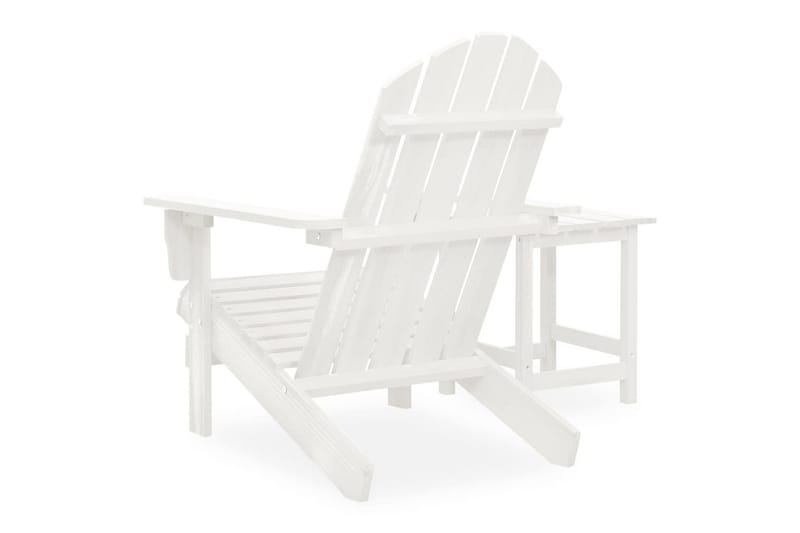 Adirondack-havestol med bord massivt grantræ hvid - Hvid - Havemøbler - Havestole - Solstole - Dækstol