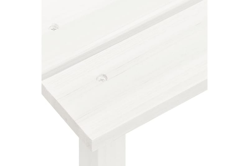 Adirondack-havestol med bord massivt grantræ hvid - Hvid - Havemøbler - Havestole - Solstole - Dækstol