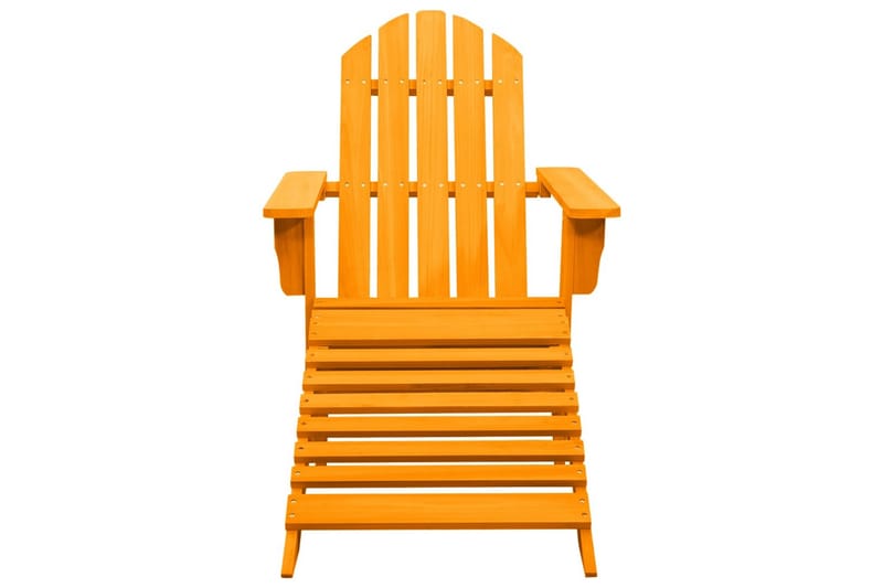 Adirondack-havestol med fodstøtte massivt grantræ orange - Orange - Havemøbler - Havestole - Solstole - Dækstol