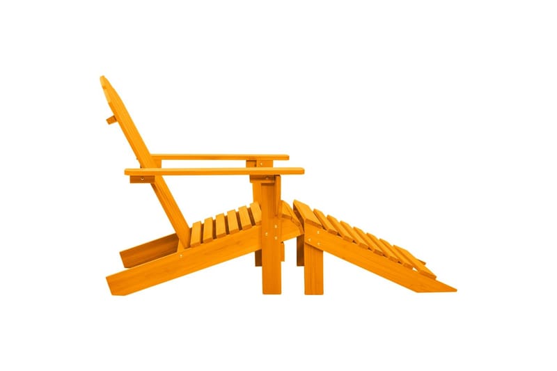 Adirondack-havestol med fodstøtte massivt grantræ orange - Orange - Havemøbler - Havestole - Solstole - Dækstol