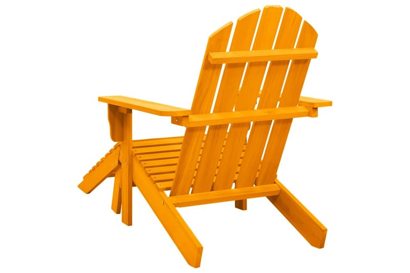 Adirondack-havestol med fodstøtte massivt grantræ orange - Orange - Havemøbler - Havestole - Solstole - Dækstol