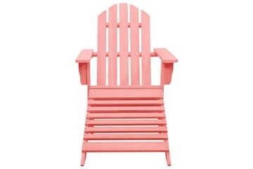 Adirondack-havestol med fodstøtte massivt grantræ pink - Lyserød - Havemøbler - Havestole - Solstole - Dækstol