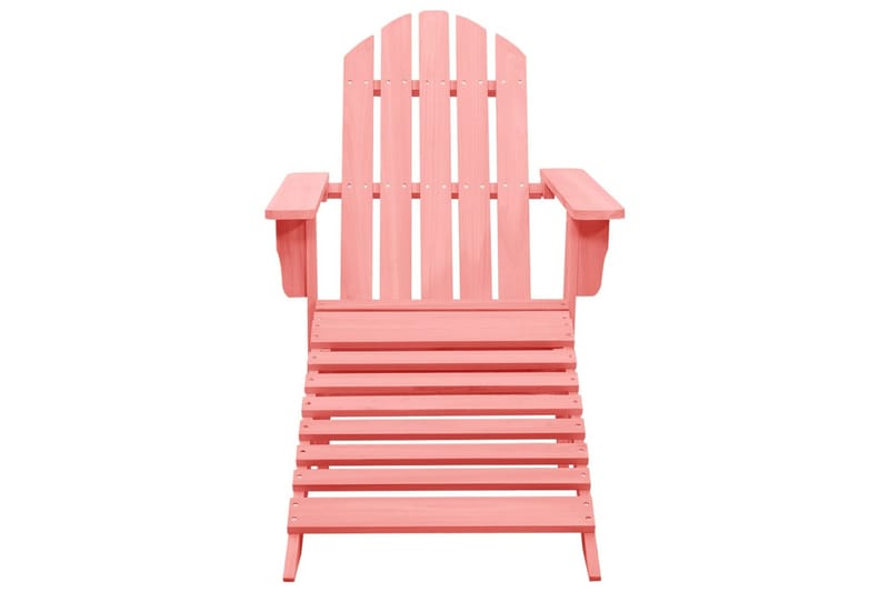 Adirondack-havestol med fodstøtte massivt grantræ pink - Lyserød - Havemøbler - Havestole - Solstole - Dækstol