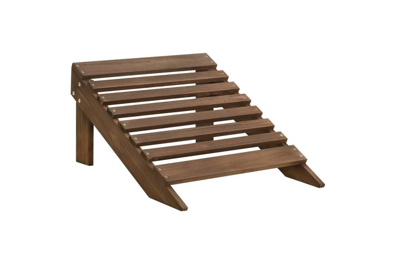 Adirondack-havestol med fodstøtte og bord massivt grantræ - Brun - Havemøbler - Havestole - Solstole - Dækstol