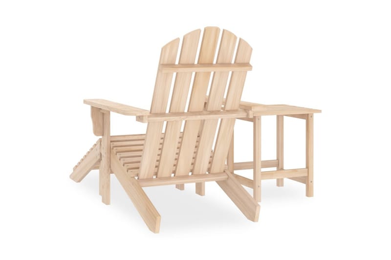 Adirondack-havestol med fodstøtte og bord massivt grantræ - Havemøbler - Havestole - Solstole - Dækstol