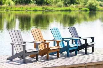 Adirondack solstol 88 | 75 | 88 cm - Grå - Havemøbler - Havestole - Solstole - Dækstol