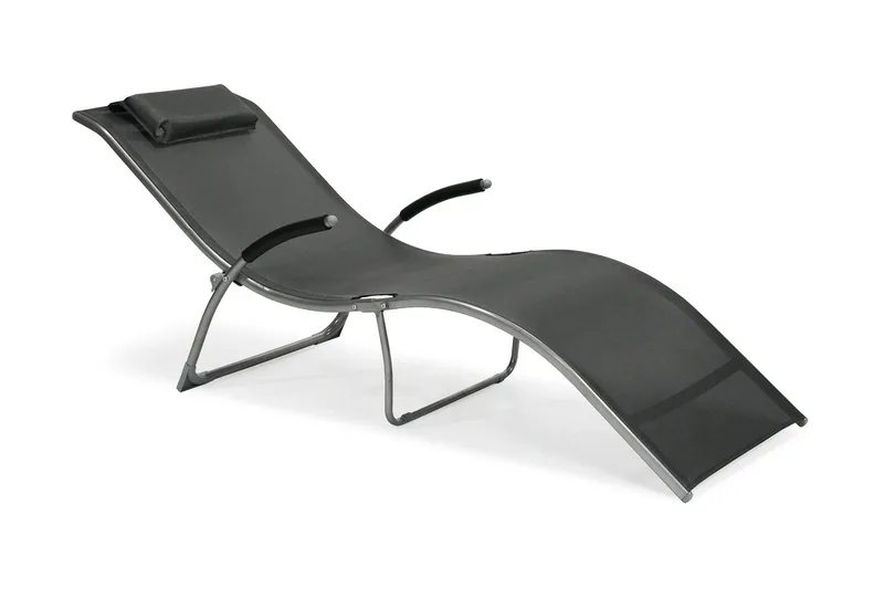 Dækstol BATYA 173x63x65cm farve: grå stålramme, undefined