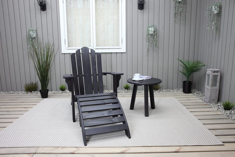 Cranston Dækstol - Kaffesort - Havemøbler - Havestole - Solstole - Dækstol