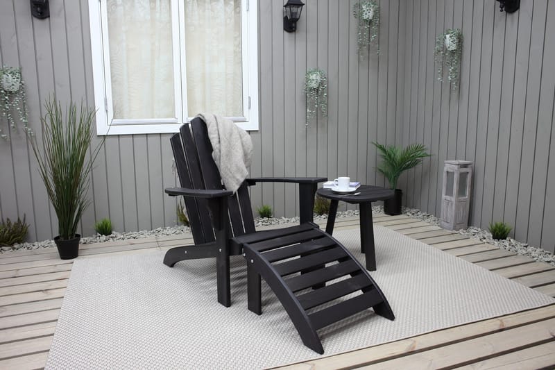 Cranston Dækstol - Kaffesort - Havemøbler - Havestole - Solstole - Dækstol