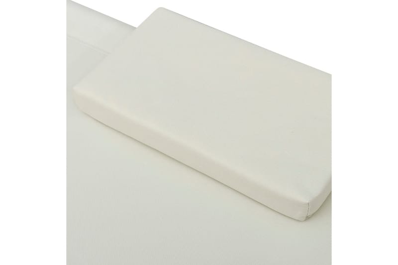 Liggestol 200x90 cm Stål Cremefarvet - Creme - Havemøbler - Havestole - Solstole - Dækstol