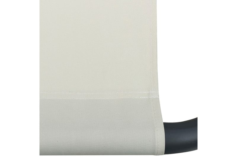 Liggestol 200x90 cm Stål Cremefarvet - Creme - Havemøbler - Havestole - Solstole - Dækstol