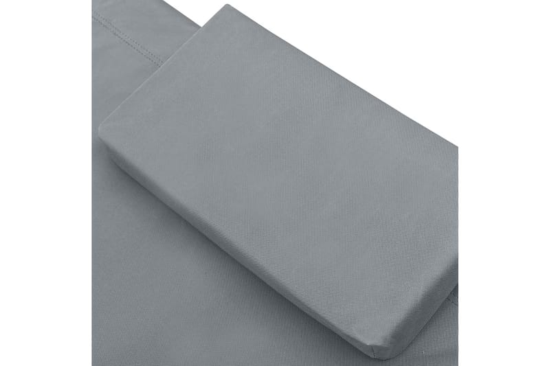 Liggestol 200x90 cm Stål Grå - Grå - Havemøbler - Havestole - Solstole - Dækstol