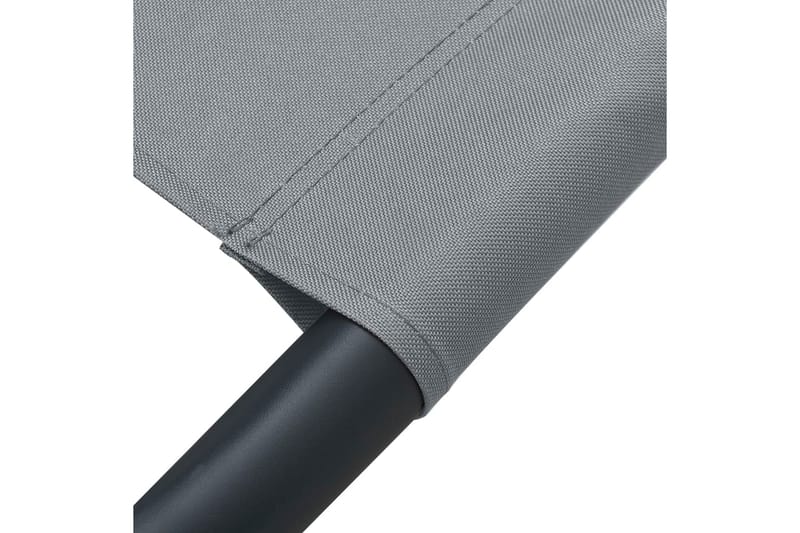 Liggestol 200x90 cm Stål Grå - Grå - Havemøbler - Havestole - Solstole - Dækstol