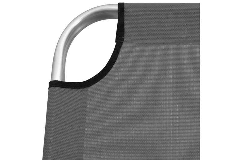 Ekstra Höj Foldbar Liggestol Til Ældre Aluminium Grå - Havemøbler - Havestole - Solstole