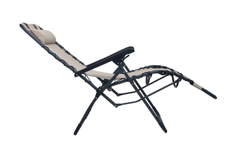 Foldbar Havestol Textilene Cremefarvet - Creme - Havemøbler - Havestole - Solstole