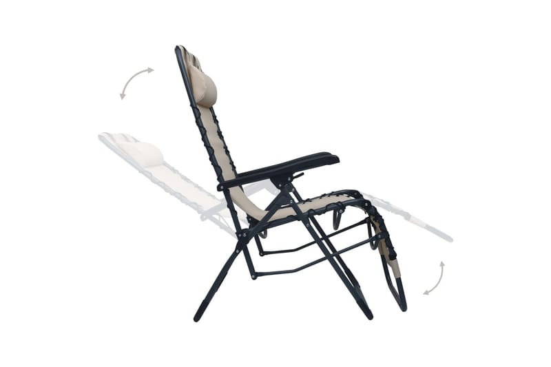Foldbar Havestol Textilene Cremefarvet - Creme - Havemøbler - Havestole - Solstole