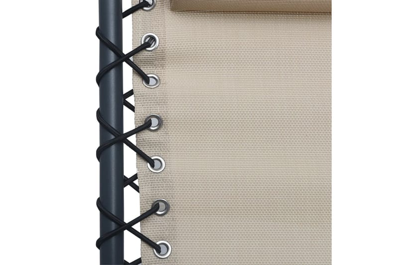 Foldbar Havestol Textilene Cremefarvet - Creme - Havemøbler - Havestole - Solstole