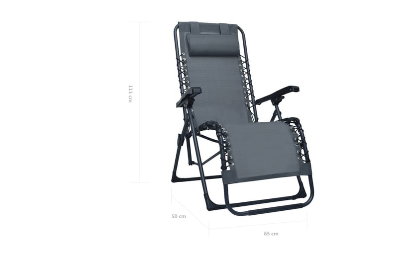 Foldbar Havestol Textilene Grå - Grå - Havemøbler - Havestole - Solstole