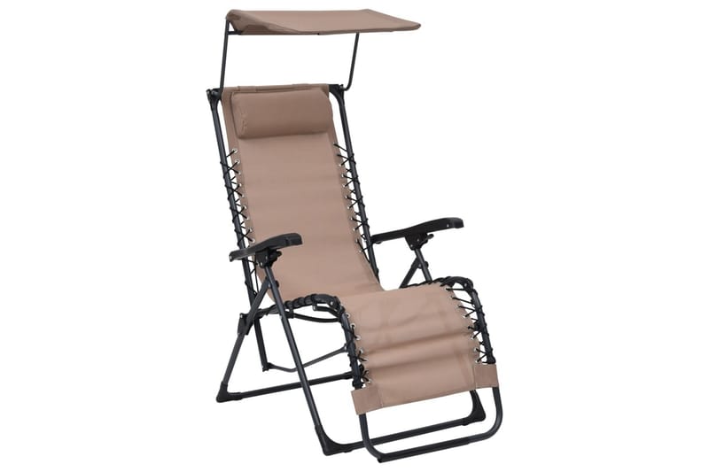 foldbar havestol textilene gråbrun - Gråbrun - Havemøbler - Havestole - Solstole