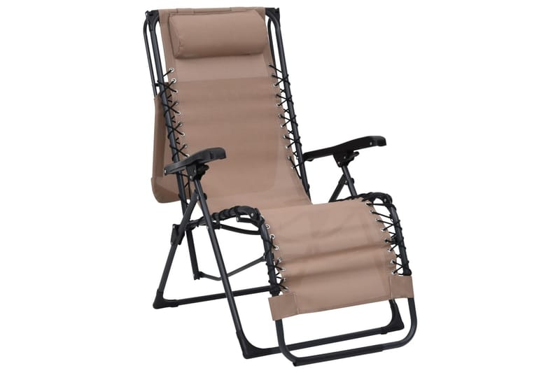 foldbar havestol textilene gråbrun - Gråbrun - Havemøbler - Havestole - Solstole