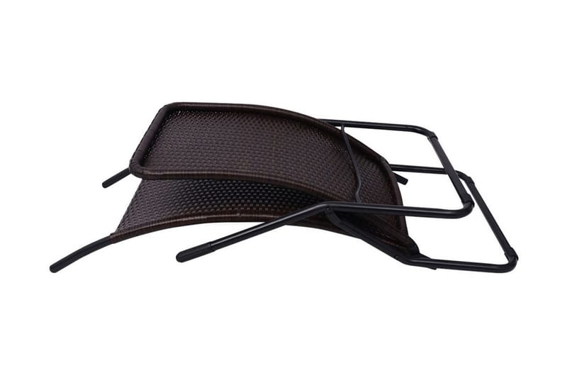 Foldbar Liggestol I Polyrattan Brun - Brun - Havemøbler - Havestole - Solstole