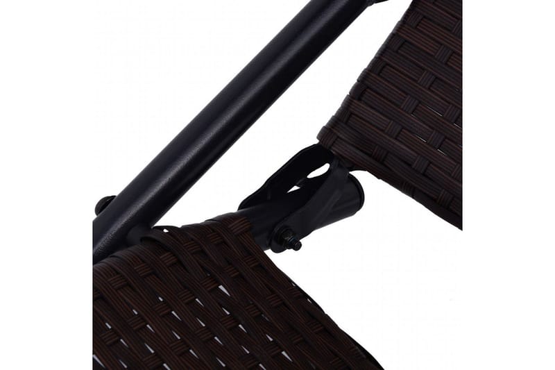 Foldbar Liggestol I Polyrattan Brun - Brun - Havemøbler - Havestole - Solstole