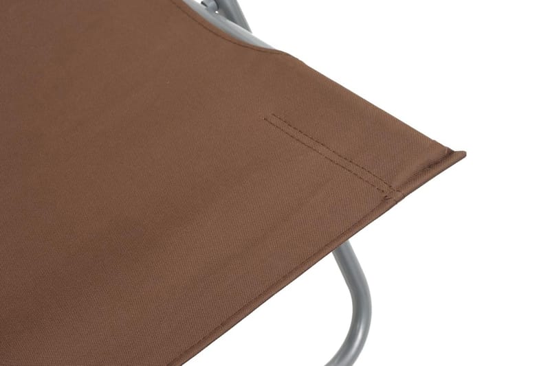 Foldbare Strandstole 2 Stk. Stål Og Oxfordstof Brun - Brun - Havemøbler - Havestole - Solstole
