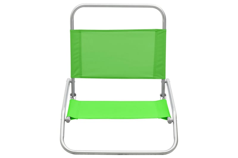 Foldbare Strandstole 2 Stk. Stof Grøn - Grøn - Havemøbler - Havestole - Solstole