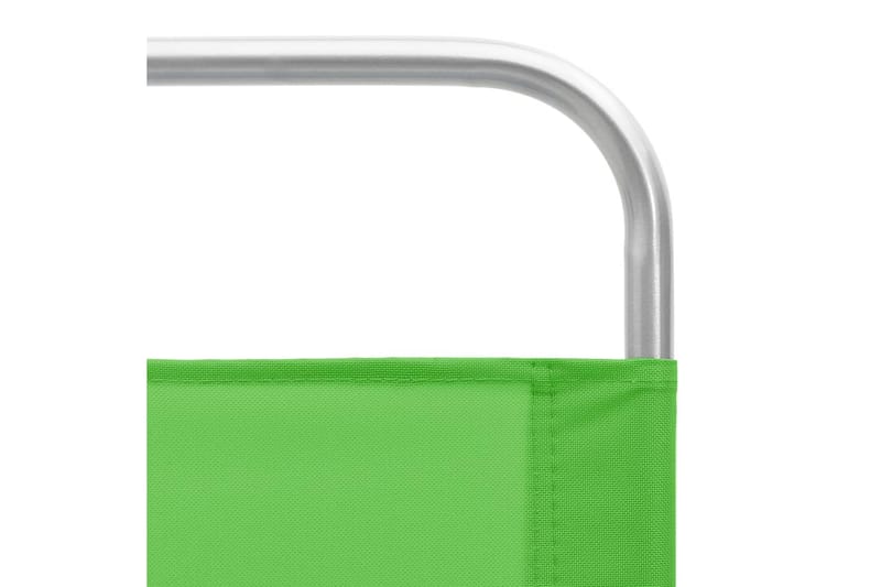 Foldbare Strandstole 2 Stk. Stof Grøn - Grøn - Havemøbler - Havestole - Solstole